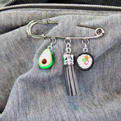 Broszka awokado i sushi Broszka awokado i sushi