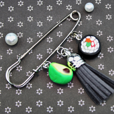 Broszka awokado i sushi Broszka awokado i sushi