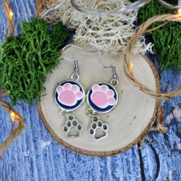 Kolczyki białe łapki