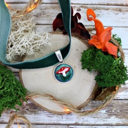 Naszyjnik choker grzyb