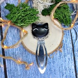 Zakładka czarny kot